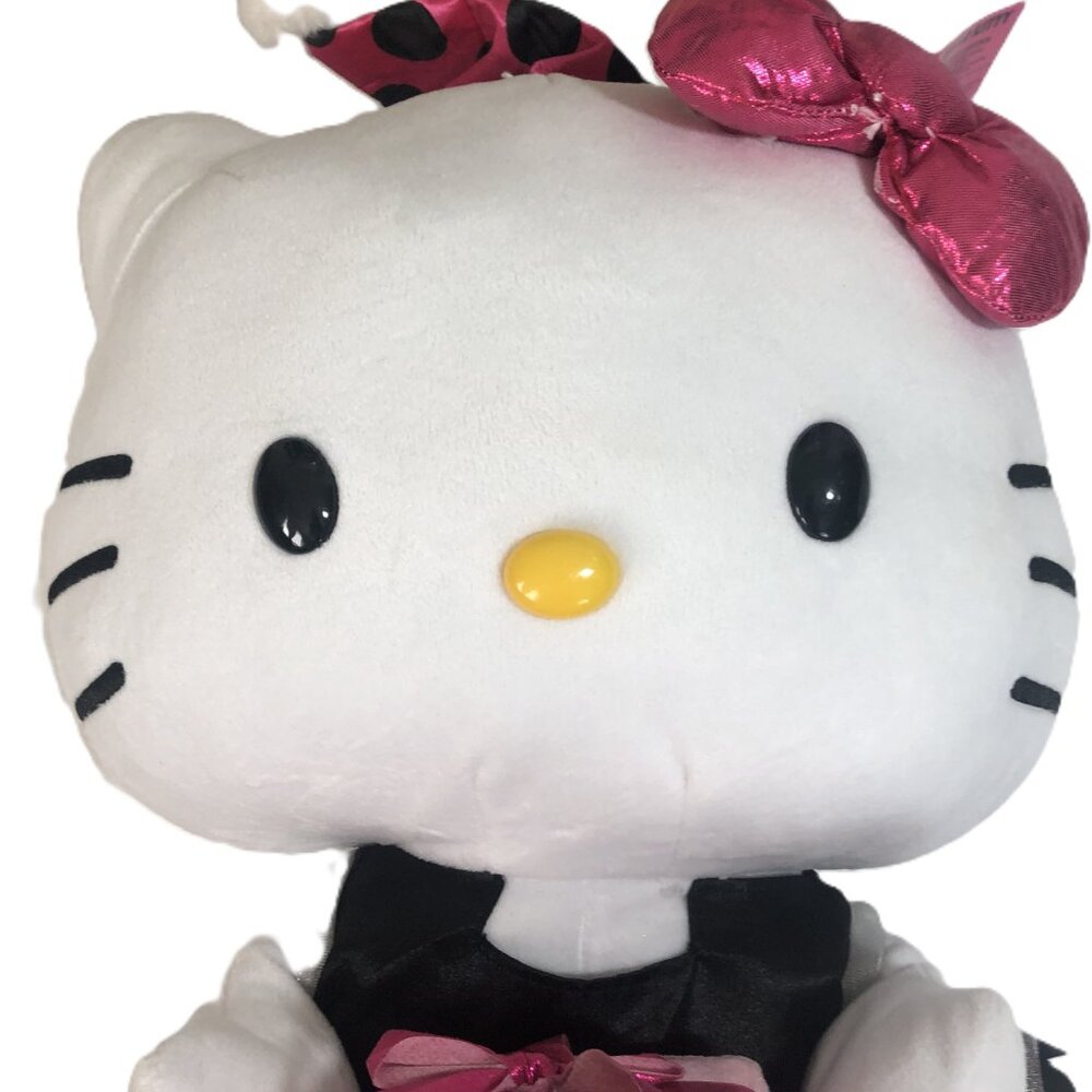 Hello Kitty Huge Plush 24" Tall Birthday Greeter Polka Dot Dress Collector NWT - Picture 3 of 8